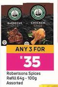 Robertsons Spices Refill Assorted-For Any 3 x 64/100g
