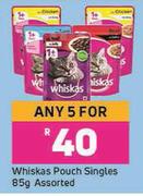 Whiskas Pouch Singles Assorted-For Any 5 x 85g