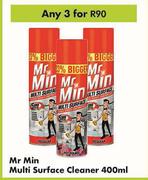 Mr Min Multi Surface Cleaner-For Any 3 x 400ml