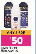 Nivea Roll On Assorted-For Any 3 x 50ml