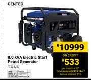 Gentech 8.0 KVA Electric Start Petrol Generator 7532523