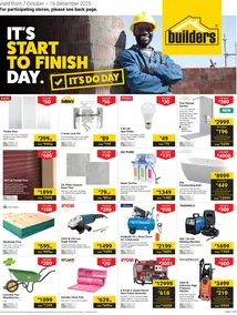 Builders KwaZulu-Natal : It's Start to Finish Day (07 October - 16 December 2025)