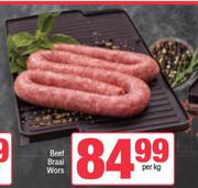 Beef Braai Wors-Per Kg