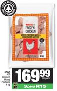 Spar IQF Chicken Mixed Portions-4kg Per Pack