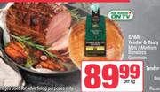 Spar Tender & Tasty Mini/Medium Boneless Gammon-Per Kg