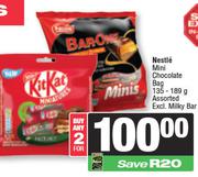 Nestle Mini Chocolate Bag 135-189g Assorted Excl. Milky Bar-For Any 2