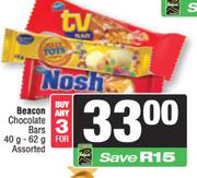 Beacon Chocolate Bars Assorted-For Any 3 x 40g/62g