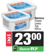 Rainbow Frozen Livers Tub-For 2 x 250g