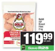 Goldi IQF Breast Fillet-2Kg Per Pack