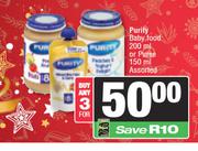 Purity Baby Food 200ml Or Puree 150ml Assorted-For Any 3