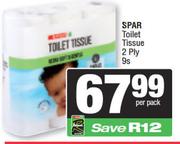 Spar Toilet Tissue 2 Ply-9 Per Pack