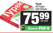 Typek A4 Paper 500 Sheets-Per Pack
