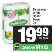Twinsaver White Roller Towel-2 Per Pack