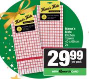 Mama's Mate Kitchen Towels 40 x 60cm-2s Per Pack