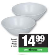 Bowei Bowl White 7 Inch-Each