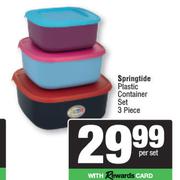 Springtide Plastic Container Set 3 Piece-Per Set