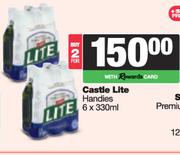 Castle Lite Handies-For 2 x 6 x 330ml
