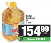 Sunfoil Sunflower Oil-5L Each