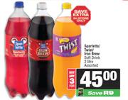 Sparletta Twist/Iron Brew Soft Drink Assorted-For Any 3 x 2Ltr