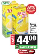 Danone Ultra Mel Custard Assorted-For Any 2 x 1Ltr