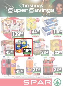SPAR & SUPERSPAR KwaZulu-Natal Town : Christmas Super Savings (08 December - 24 December 2025), page 1