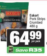 Eskort Pork Strips Crumbed-480gm Per Pack