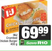 I&J Crumbed Chicken Burger-400gm