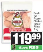 Goldi IQF Frozen Chicken Breast Fillets-2Kg