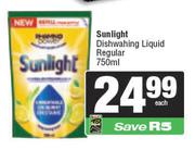 Sunlight Dishwashing Liquid Regular-750ml