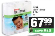 Spar Toilet Tissue 2 Ply-9 Per Pack