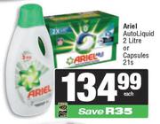 Ariel AutoLiquid 2Ltr Or Capsules 21s Pack-Each
