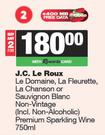 J.C.Le Roux Le Domaine, La Fleurette, La Chanson Or Sauvignon Blanc Sparkling Wine-For Any 2x750ml