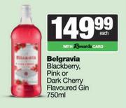 Belgravia Blackberry, Pink Or Dark Cherry Flavoured Gin-750ml Each