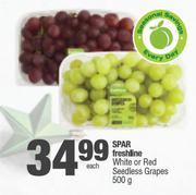 Spar freshline White Or Red seedless Graps-500g Each
