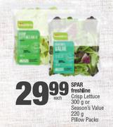 Spar Freshline Crisp Lettuce 300g Or Season's Pillow Packs 220g-Each