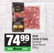 Spar Tender & Tasty Smoked Diced Bacon-650g