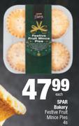 Spar Bakery Festive Fruit Mince Pies-4's Pack