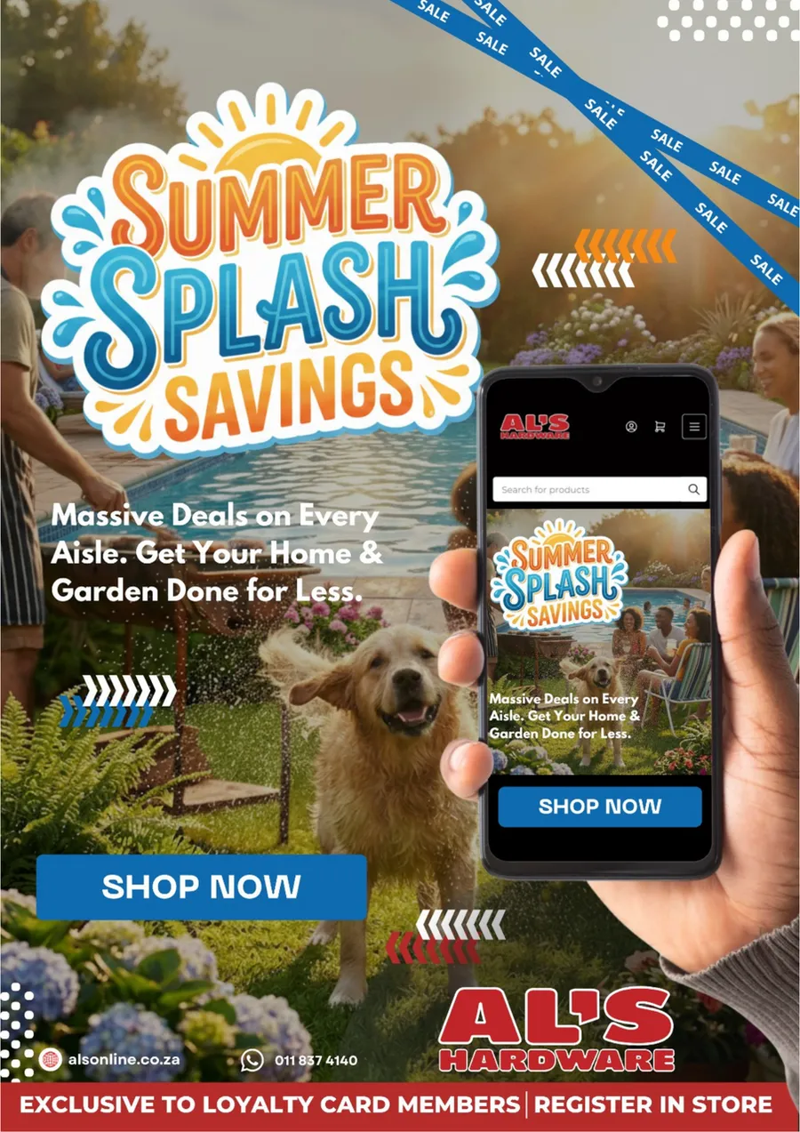 Al's Hardware : Summer Splash Savings (12 November - 12 December 2025)