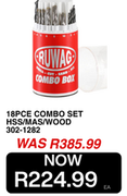 Ruwag 18 Pce Combo Set HSS/MAS/WOOD 302-1282