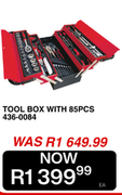Tool Box With 85 Pcs 436-0084
