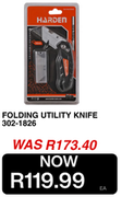 Harden Folding Utility Knife 302-1826