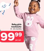 Baby Girls Tracksuits (0-24 Months)-Per Set