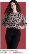 Leopard Print Jersey From (XS-XXL)-Each