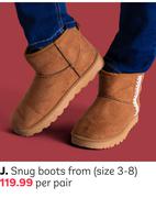Snug Boots From (Size 3-8)-Per Pair