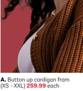 Button Up Cardigan From (XS-XXL)-Each