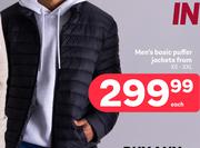 Men's Basic Puffer Jackets From (XS-XXL)-Each