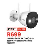 IMOU Bullet 2E 2K (3MP) Outdoor Wifi Security Camera