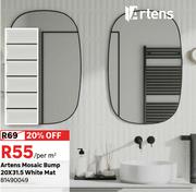 Artens Mosaic Bump 20 x 31.5 White Mat 81490049-Per Sqm