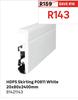 HDPS Skirting PO811 White 20 x 80 x 2400mm 81421143