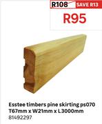 Esstee Timbers Pine Skirting PS070 T67mm x W21mm x L3000mm 81492297